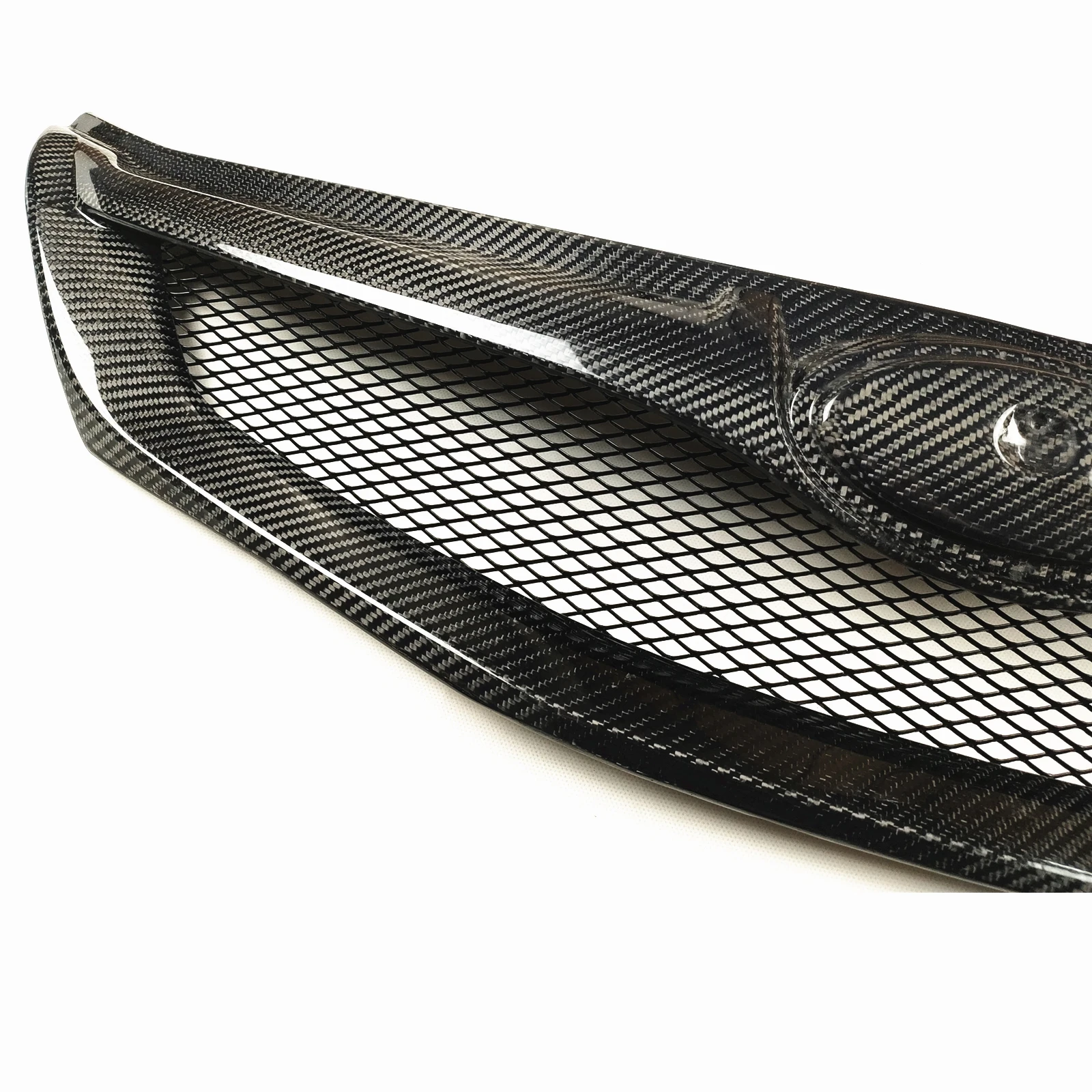 Racing Grills For Subaru Impreza WRX STi 2008 2009 2010 2011 Front Grille Real Carbon Fiber Car Upper Bumper Hood Mesh Grid Kit