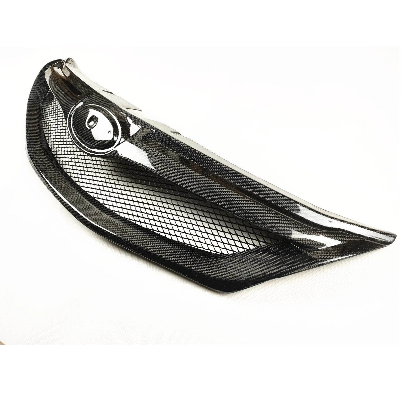 Racing Grills For Subaru Impreza WRX STi 2008 2009 2010 2011 Front Grille Real Carbon Fiber Car Upper Bumper Hood Mesh Grid Kit