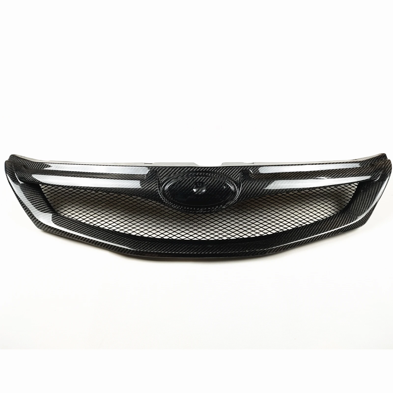 Racing Grills For Subaru Impreza WRX STi 2008 2009 2010 2011 Front Grille Real Carbon Fiber Car Upper Bumper Hood Mesh Grid Kit