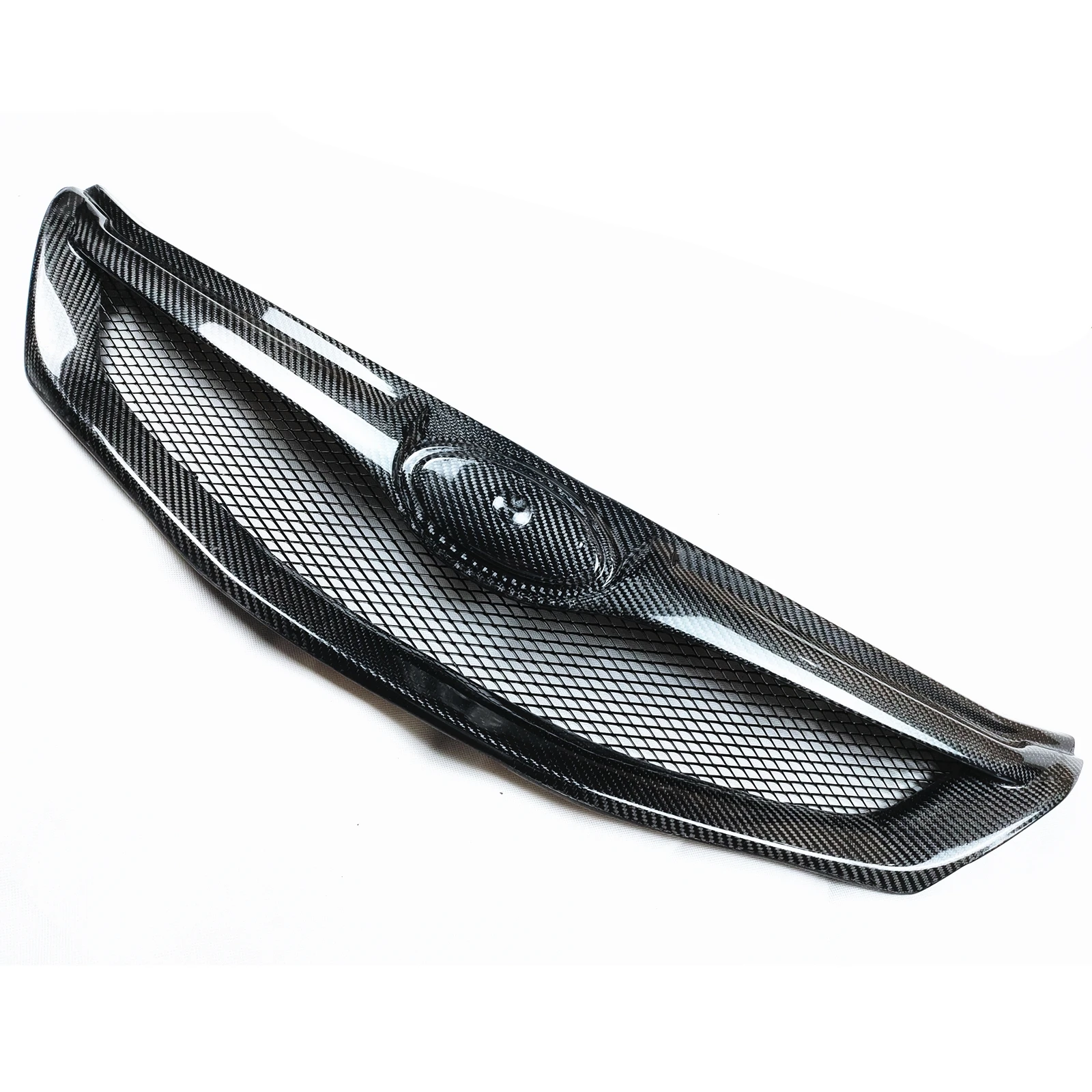Racing Grills For Subaru Impreza WRX STi 2008 2009 2010 2011 Front Grille Real Carbon Fiber Car Upper Bumper Hood Mesh Grid Kit