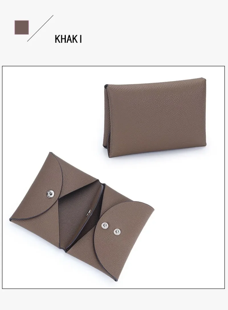 Mini Coin Purse Genuine Leather Small Coin Wallet Genuine Leather Hasp Coin Purse Pouch Change Holder Card Holder for Men Women