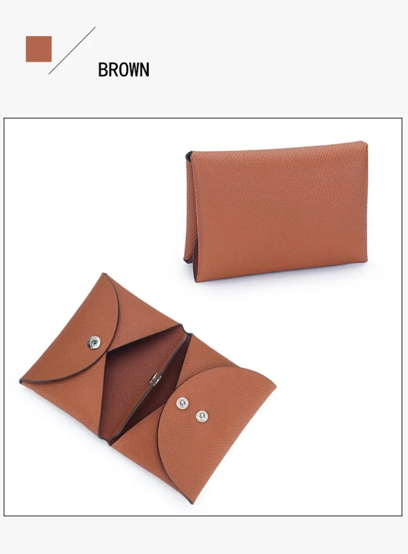 Mini Coin Purse Genuine Leather Small Coin Wallet Genuine Leather Hasp Coin Purse Pouch Change Holder Card Holder for Men Women