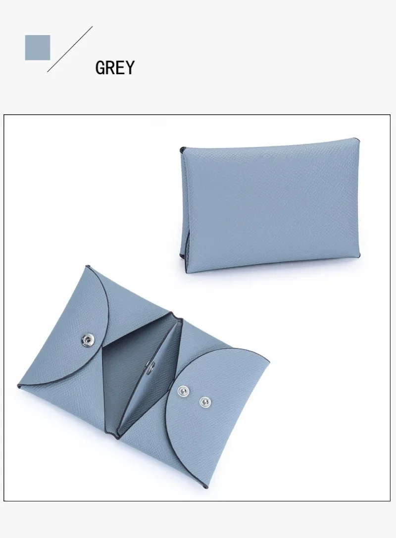 Mini Coin Purse Genuine Leather Small Coin Wallet Genuine Leather Hasp Coin Purse Pouch Change Holder Card Holder for Men Women