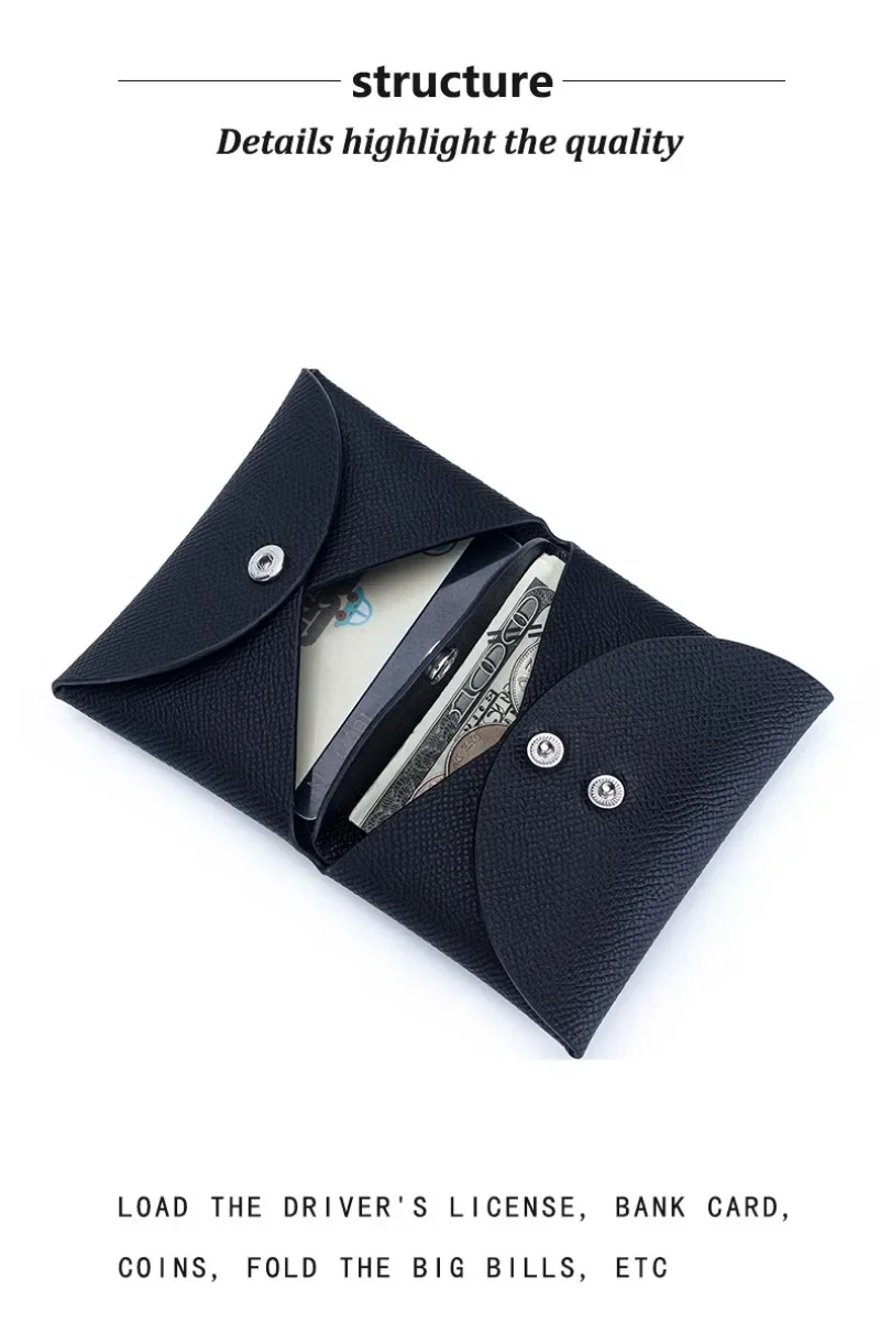 Mini Coin Purse Genuine Leather Small Coin Wallet Genuine Leather Hasp Coin Purse Pouch Change Holder Card Holder for Men Women