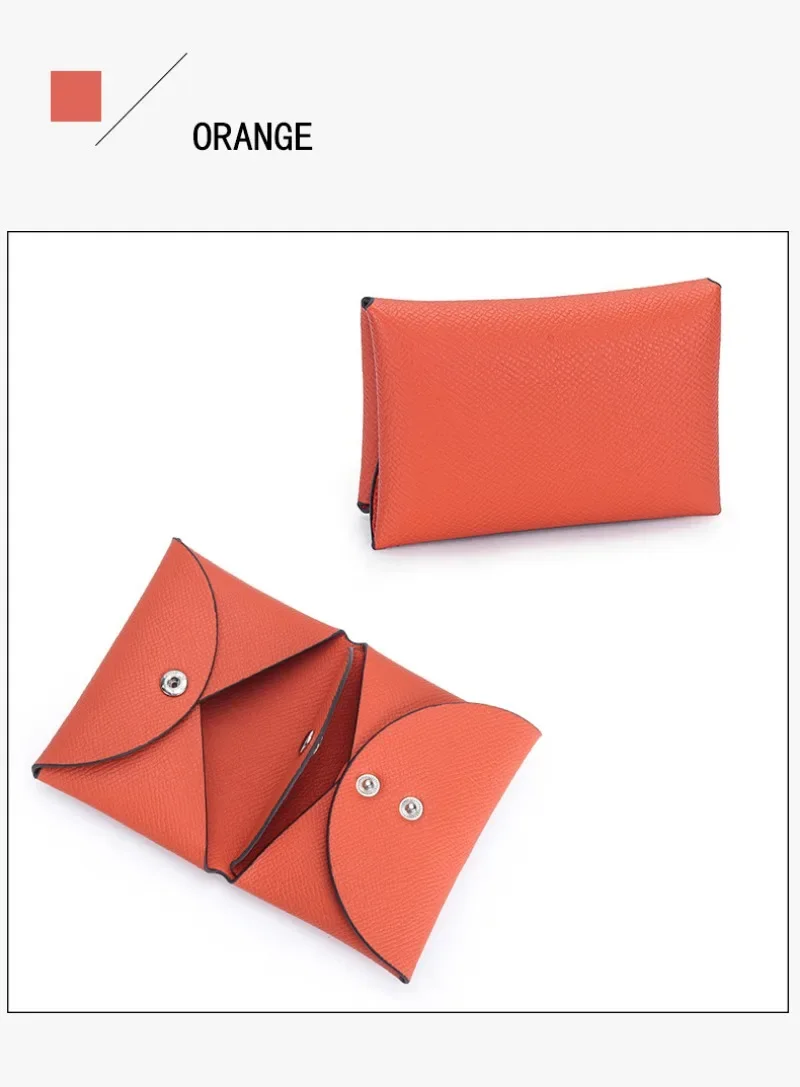 Mini Coin Purse Genuine Leather Small Coin Wallet Genuine Leather Hasp Coin Purse Pouch Change Holder Card Holder for Men Women
