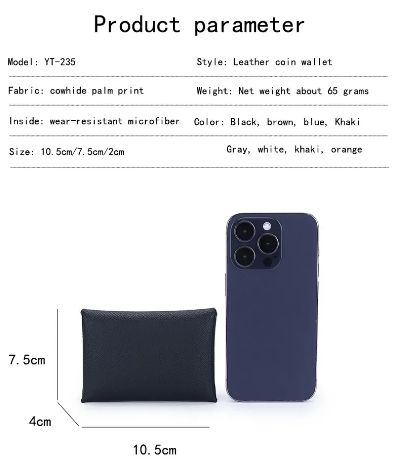 Mini Coin Purse Genuine Leather Small Coin Wallet Genuine Leather Hasp Coin Purse Pouch Change Holder Card Holder for Men Women