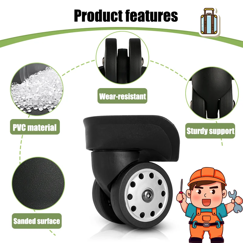 Spare Parts for Samsontie V97/V79 Suitcase Universal Wheels Repair Luggage Accessories Mute Smooth Durable