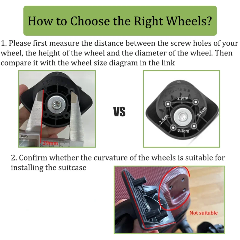 Spare Parts for Samsontie V97/V79 Suitcase Universal Wheels Repair Luggage Accessories Mute Smooth Durable