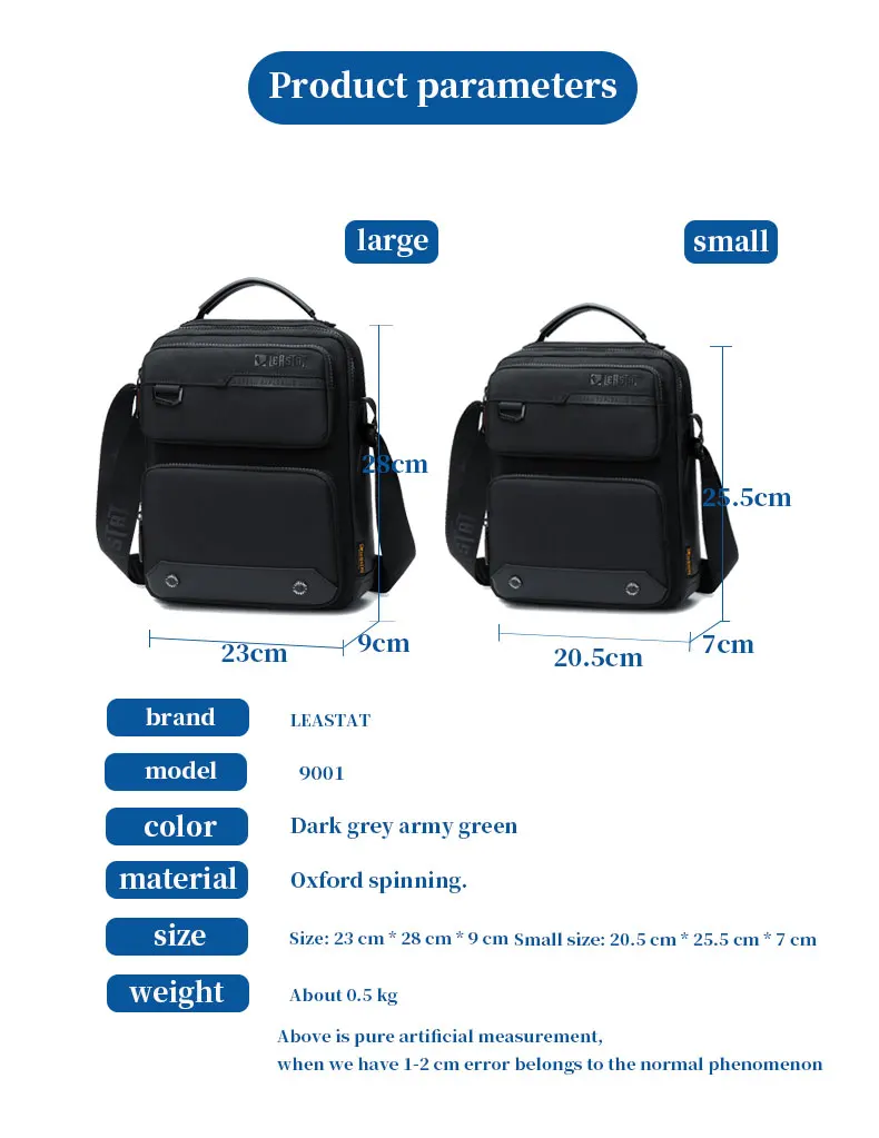 Bag for Men Messenger Bag Business Men Shoulder Bag Fashion Handbag Men Bag Waterproof Bolso Hombre
