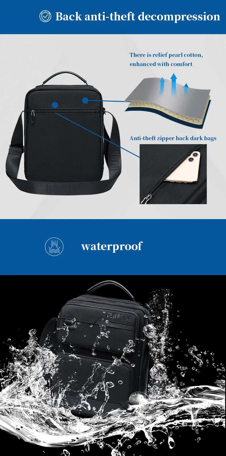 Bag for Men Messenger Bag Business Men Shoulder Bag Fashion Handbag Men Bag Waterproof Bolso Hombre