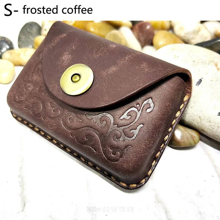 Blongk Hand-made Waist Bag ID Credit Card Holder Case Purse Pouch Genuine Leather Belt Pack Men Women DFD-K