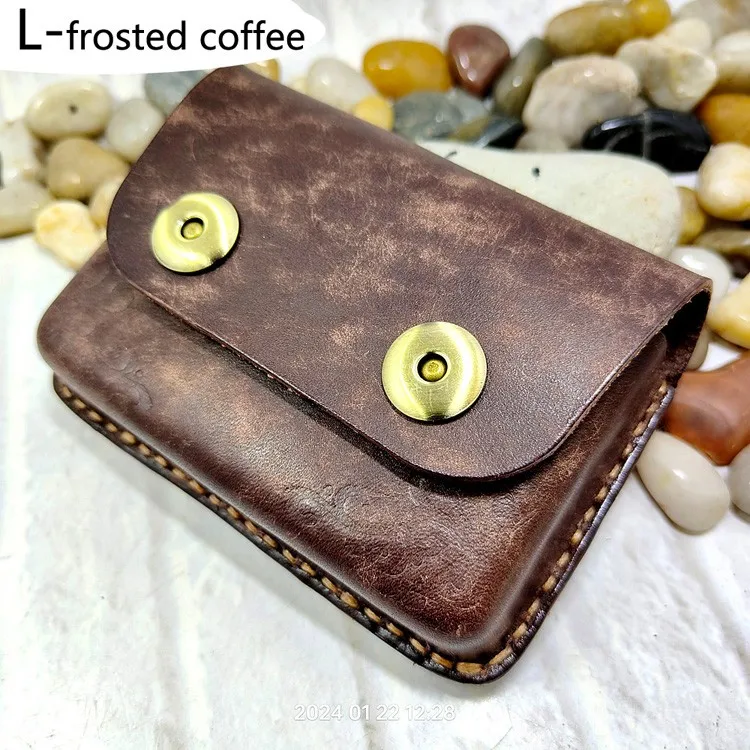Blongk Hand-made Waist Bag ID Credit Card Holder Case Purse Pouch Genuine Leather Belt Pack Men Women DFD-K