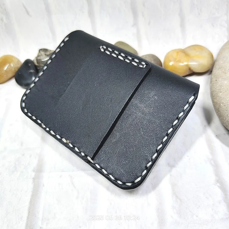 Blongk Hand-made Waist Bag ID Credit Card Holder Case Purse Pouch Genuine Leather Belt Pack Men Women DFD-K