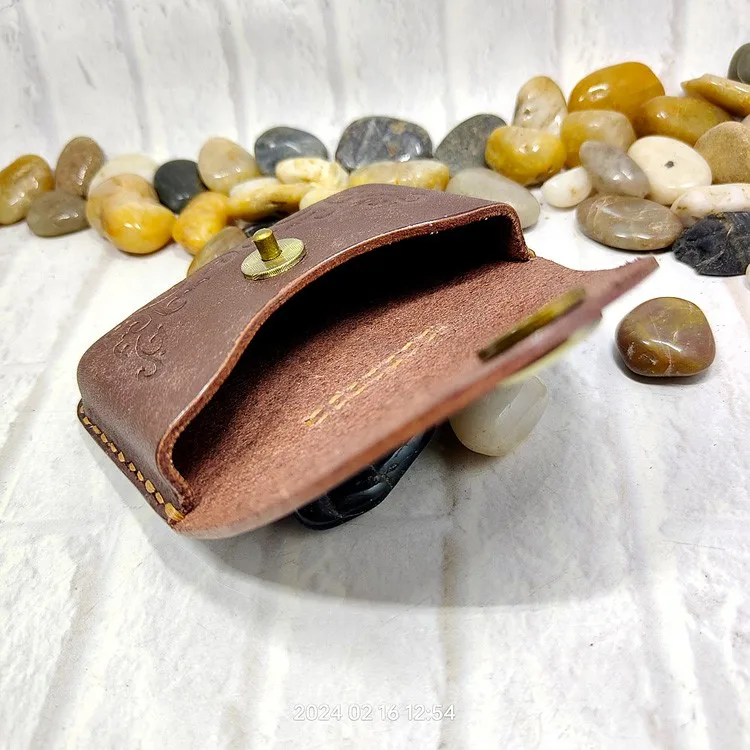 Blongk Hand-made Waist Bag ID Credit Card Holder Case Purse Pouch Genuine Leather Belt Pack Men Women DFD-K