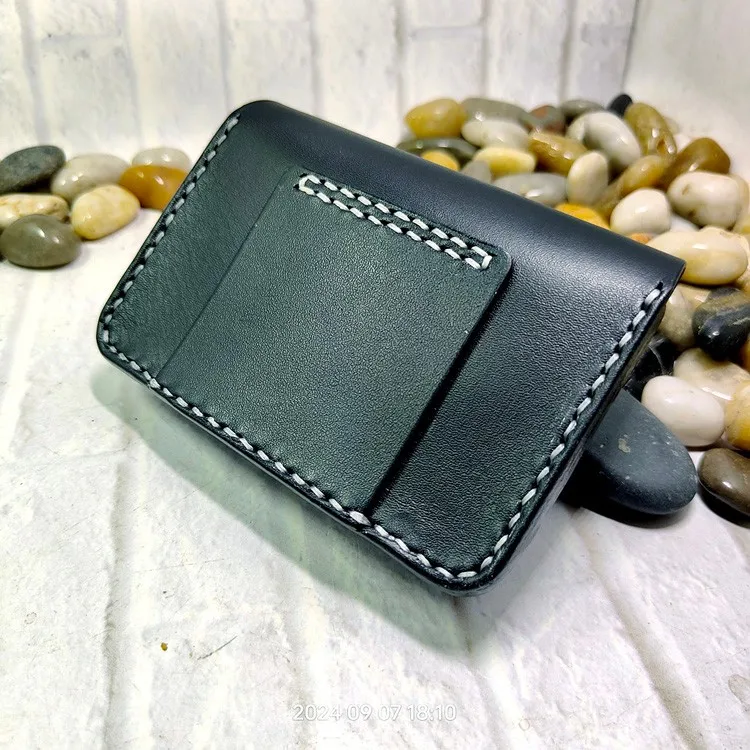 Blongk Hand-made Waist Bag ID Credit Card Holder Case Purse Pouch Genuine Leather Belt Pack Men Women DFD-K