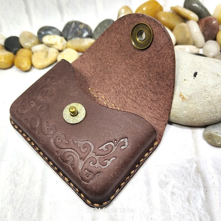 Blongk Hand-made Waist Bag ID Credit Card Holder Case Purse Pouch Genuine Leather Belt Pack Men Women DFD-K