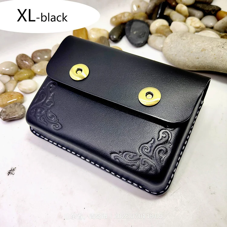 Blongk Hand-made Waist Bag ID Credit Card Holder Case Purse Pouch Genuine Leather Belt Pack Men Women DFD-K