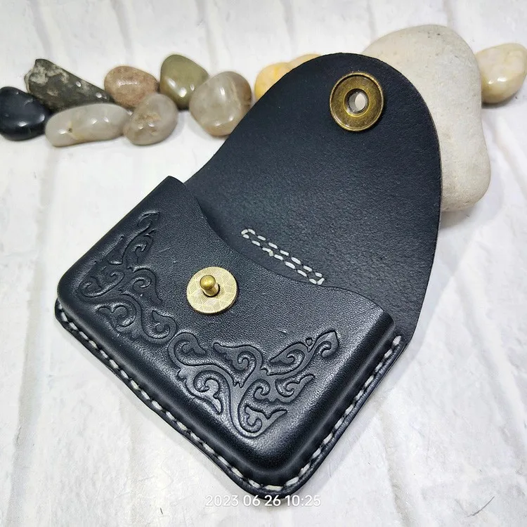 Blongk Hand-made Waist Bag ID Credit Card Holder Case Purse Pouch Genuine Leather Belt Pack Men Women DFD-K