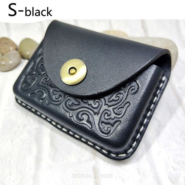 Blongk Hand-made Waist Bag ID Credit Card Holder Case Purse Pouch Genuine Leather Belt Pack Men Women DFD-K