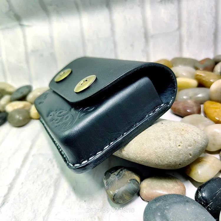 Blongk Hand-made Waist Bag ID Credit Card Holder Case Purse Pouch Genuine Leather Belt Pack Men Women DFD-K