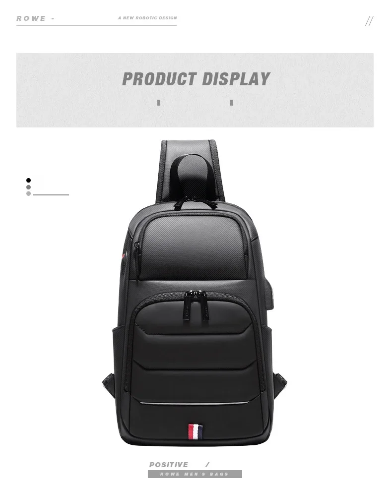 Designer Crossbody Bags for Fashion Shoulder Bags USB Messenger Sling Bag Chest Bag Oxford Single Shoulder Strap Pack