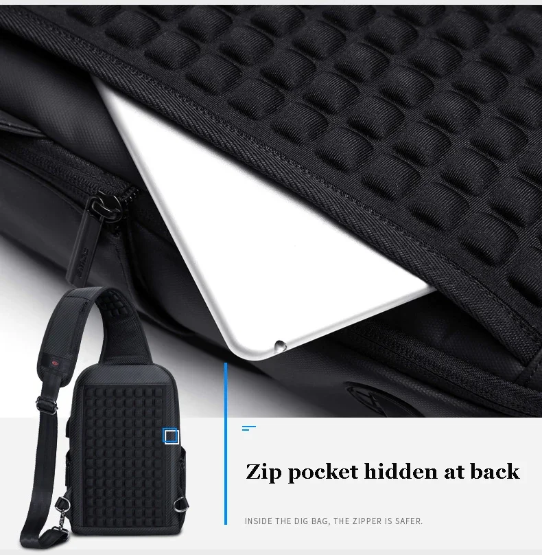 Designer Crossbody Bags for Fashion Shoulder Bags USB Messenger Sling Bag Chest Bag Oxford Single Shoulder Strap Pack