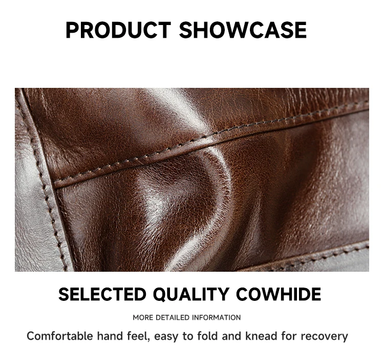 WESTAL Leather Men's Wallet Premium Oil Wax Leather Rfid Men's Cowhide Buckle Wallet Gift Anti-theft Brush