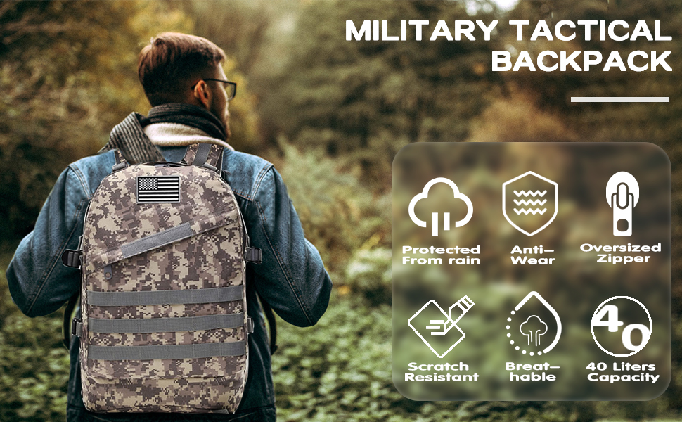 50L 3D Outdoors Tactical Backpack Molle Assault Bag Waterproof Hunting Climbing Hiking Fishing Trekking Travel Mochila Rucksack