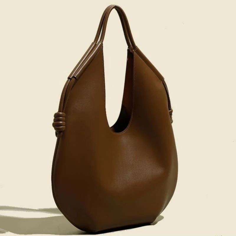 Minimalist, high-end, lazy-style underarm tote bag, versatile large-capacity handbag for commuting