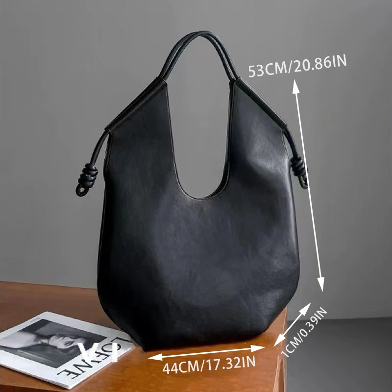 Minimalist, high-end, lazy-style underarm tote bag, versatile large-capacity handbag for commuting