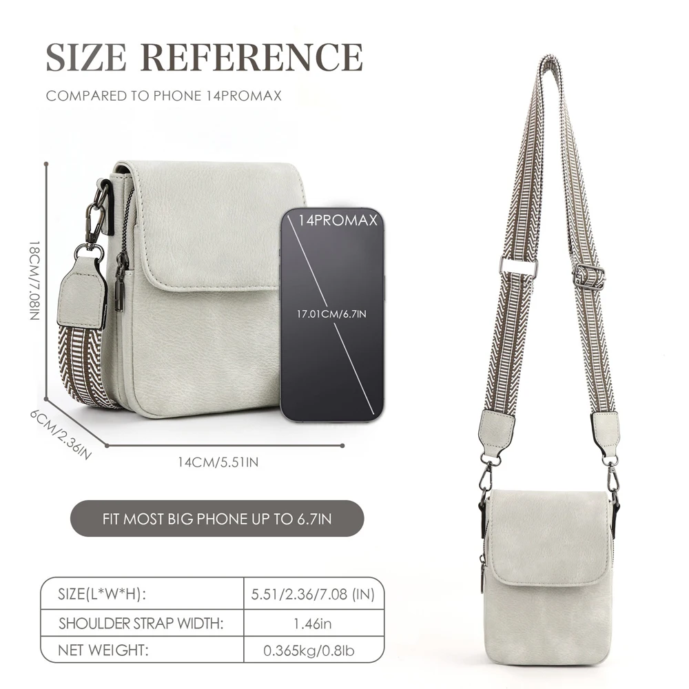 Fashionable New Retro Pu Leather Women's Wide Shoulder Strap Single Shoulder Crossbody Bag with Lid Small Square Bag