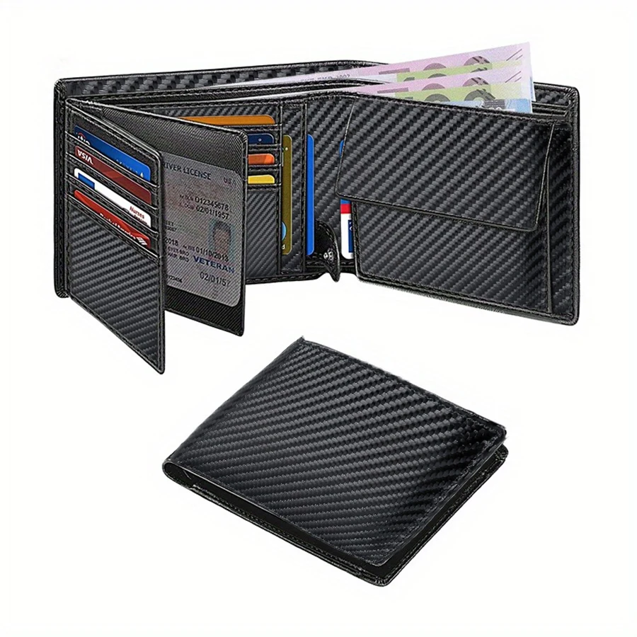 Wallets for Mens Muti-Functional RFID Blocking Slim Wallet with 15 Credit Card Holders