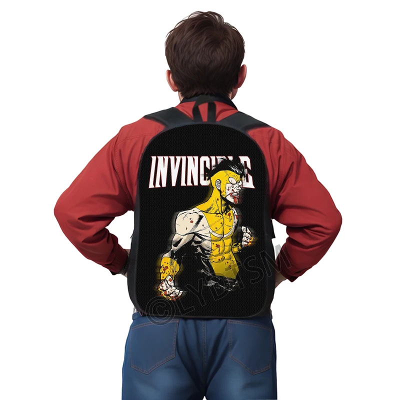 Invincible Hero Print Backpack Men Rucksack Comic Omni Mark Children School Bags for Teenager Daypack Laptop Backpacks Bookbag