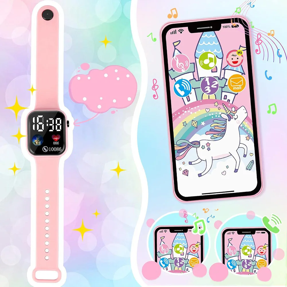 Funny Play Purse for Girls Princess Gifts Play Purse Set Top Handle Bag Cell Phone/Makeup/Water Bottle Christmas Birthday Gift