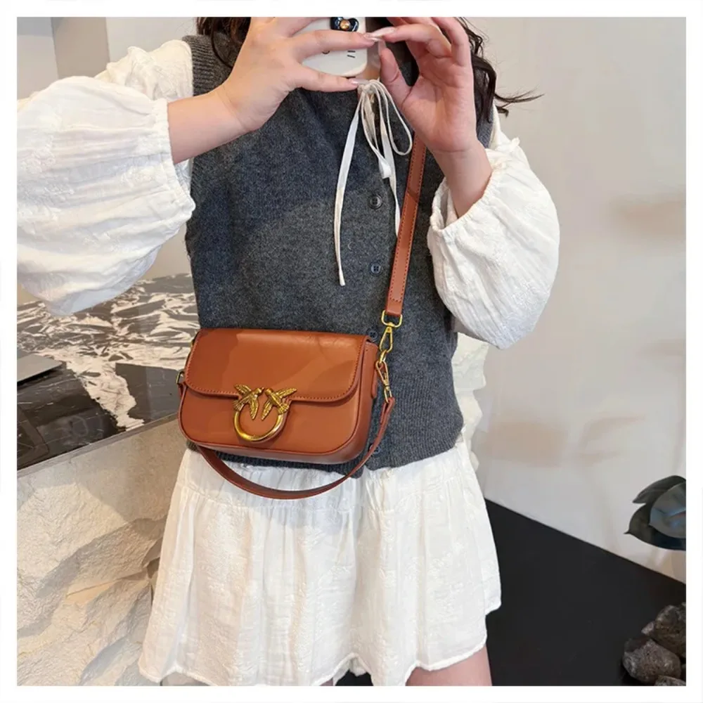 2026 New European Solid Color Small Square Bag, Fashionable Shoulder Bag, Popular Multifunctional Women's Crossbody Bag
