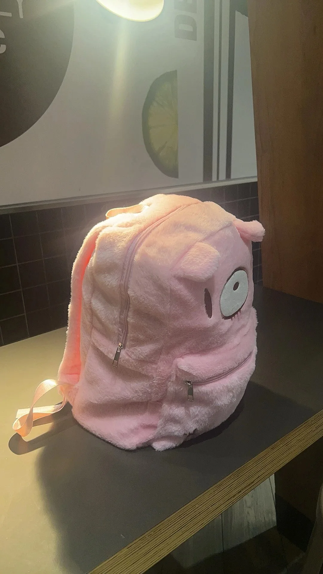 Y2K Pink Plush Bear Backpack Kawaii Creepy Cute Doll Bag Goth Punk Stuffed Animal Rucksack Women Girls Harajuku Streetwear Gift