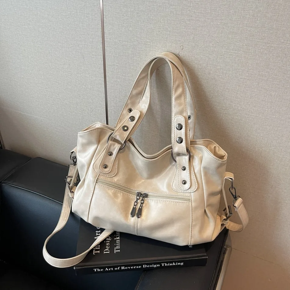 Luxury Shoulder Bag for Women 2026 New Casual Crossbody Bag Ladies Daily Commute Handbag Large Capacity Soft PU Leather Tote Bag
