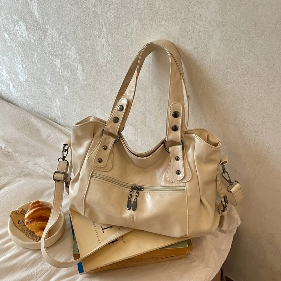Luxury Shoulder Bag for Women 2026 New Casual Crossbody Bag Ladies Daily Commute Handbag Large Capacity Soft PU Leather Tote Bag