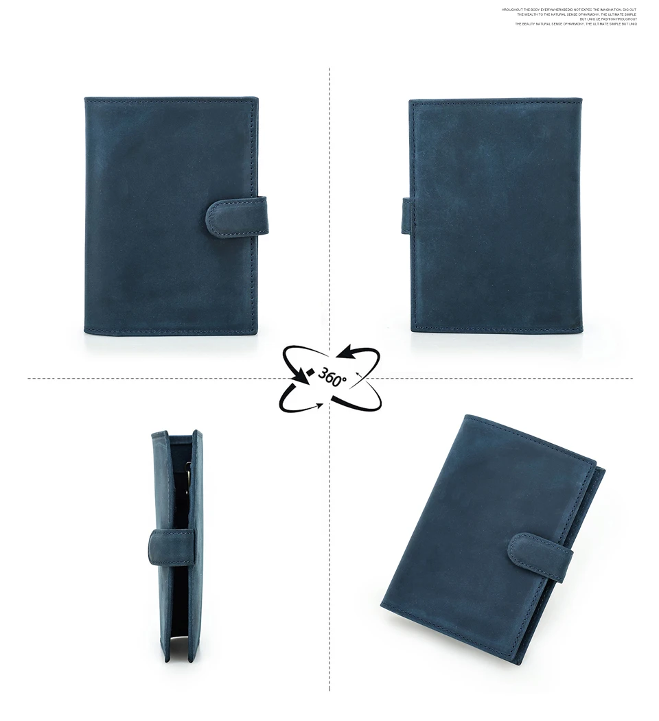 CONTACT'S Genuine Leather Passport Wallets Vintage Travel Card Holder Passport Cover Purse AirTag Slot, Free SIM Card Ejector