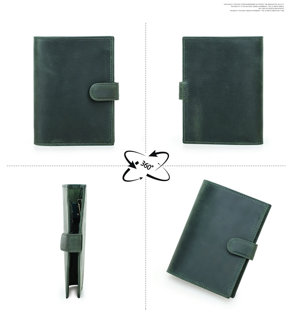 CONTACT'S Genuine Leather Passport Wallets Vintage Travel Card Holder Passport Cover Purse AirTag Slot, Free SIM Card Ejector