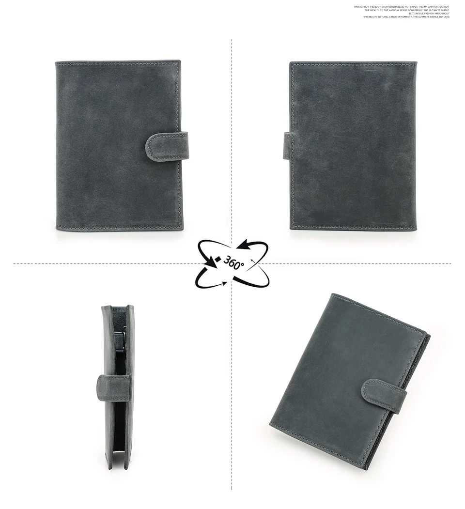 CONTACT'S Genuine Leather Passport Wallets Vintage Travel Card Holder Passport Cover Purse AirTag Slot, Free SIM Card Ejector
