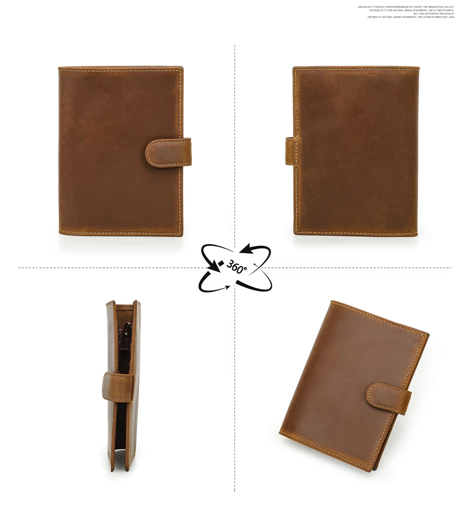 CONTACT'S Genuine Leather Passport Wallets Vintage Travel Card Holder Passport Cover Purse AirTag Slot, Free SIM Card Ejector