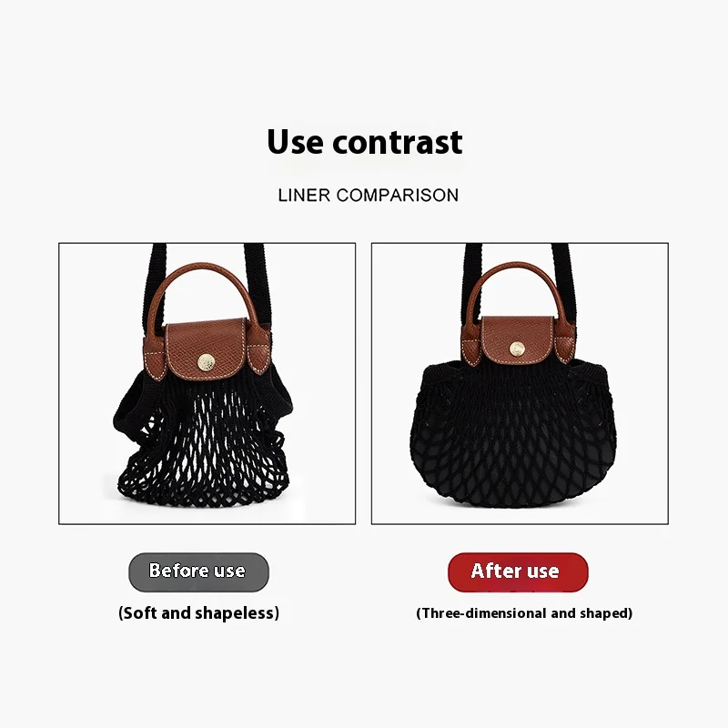 Suitable for Longchamp Filet Bag Inner Lining Longchamp Shopping Mesh Bag Large Inner Organizer Middle Bag
