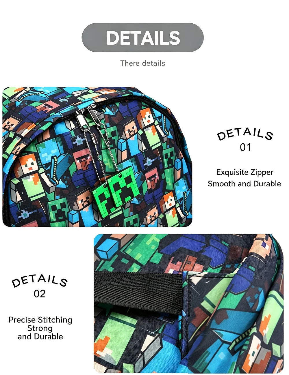 Graffiti Print Backpack Lightweight Casual Daily Travel School Bag for Young Men Outdoor College Use