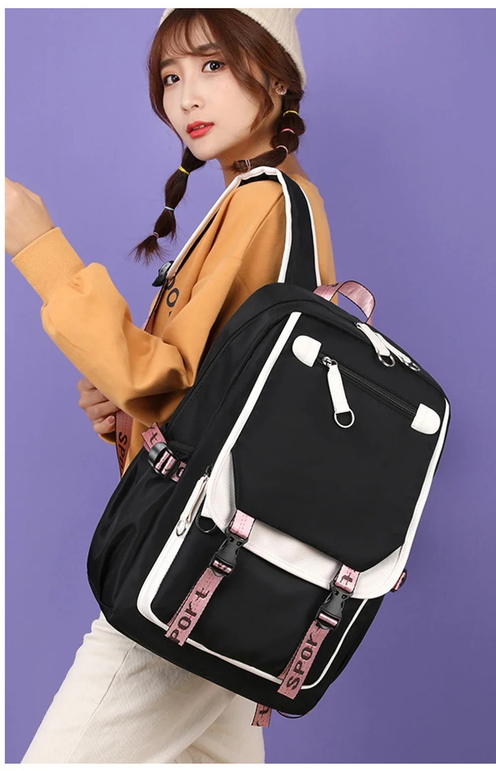 New Kpop Katseye Backpack Multifunction Backpack Women Men Girl Travel Daily Backpack Teens School Bag Laptop Bag