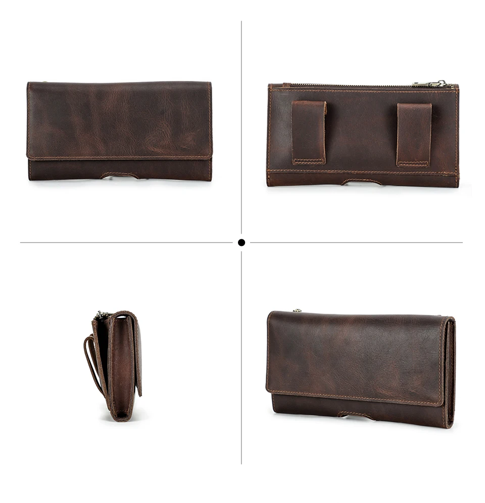 CONTACT'S Genuine Leather Men Waist Bag Travel Small Waist Belt Pouch Phone Pocket Casual Male Fanny Belt Bag Designer Handbag