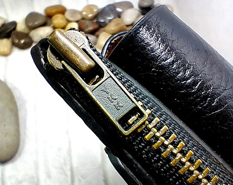 Blongk Multifunctional Zippered Waist Bag Leather Belt Pack Driver's License Case Card Holder Car Key Pouch Men LFKHD