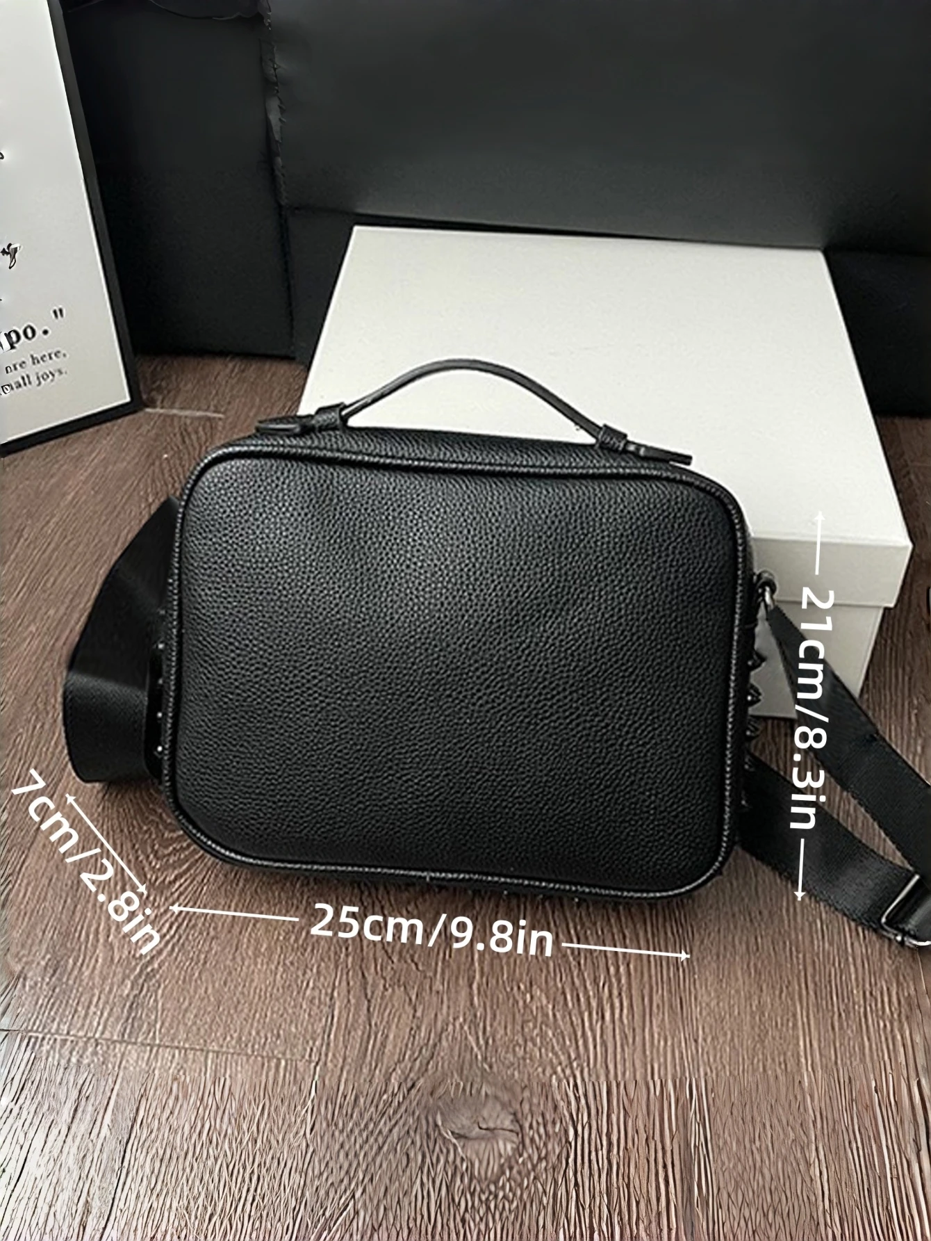 Punk-style Crossbody Bag for Men Stylish Men's Sling Bag Large Capacity Shoulder Bag, Multiple Pockets & Zipper Closure