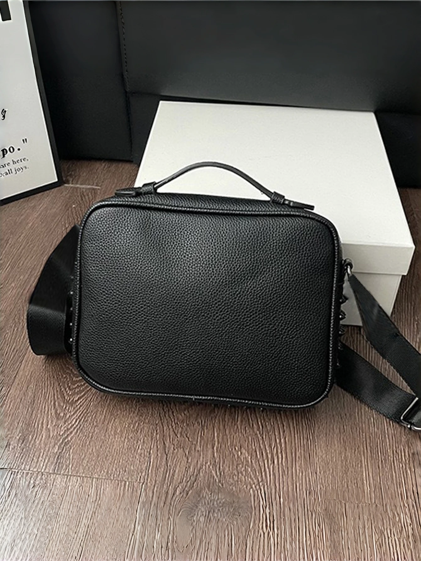 Punk-style Crossbody Bag for Men Stylish Men's Sling Bag Large Capacity Shoulder Bag, Multiple Pockets & Zipper Closure