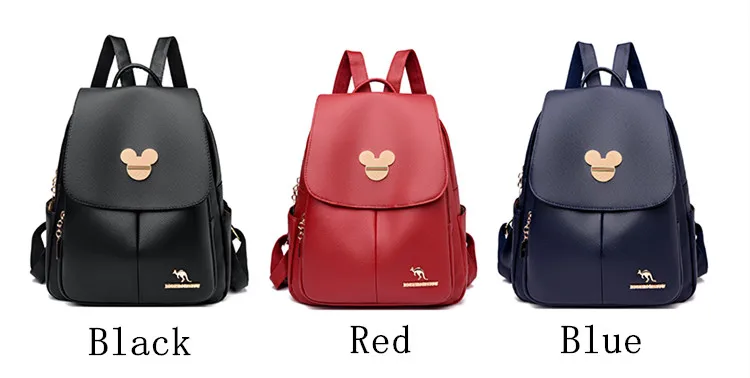 Student Bags Women’s Backpack Designer High Quality Soft Leather Simple Fashion Backpack Large Capacity Antitheft Shoulder Bags